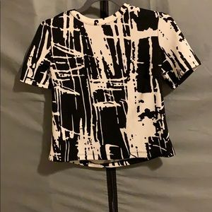 Black and White Crop Top